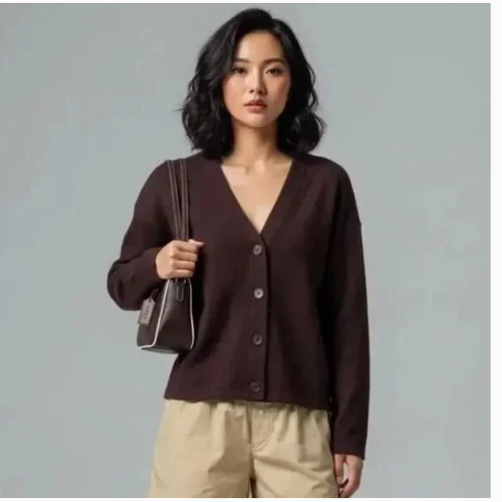 NWT Spanx Air Essentials Cardigan Truffle Brown